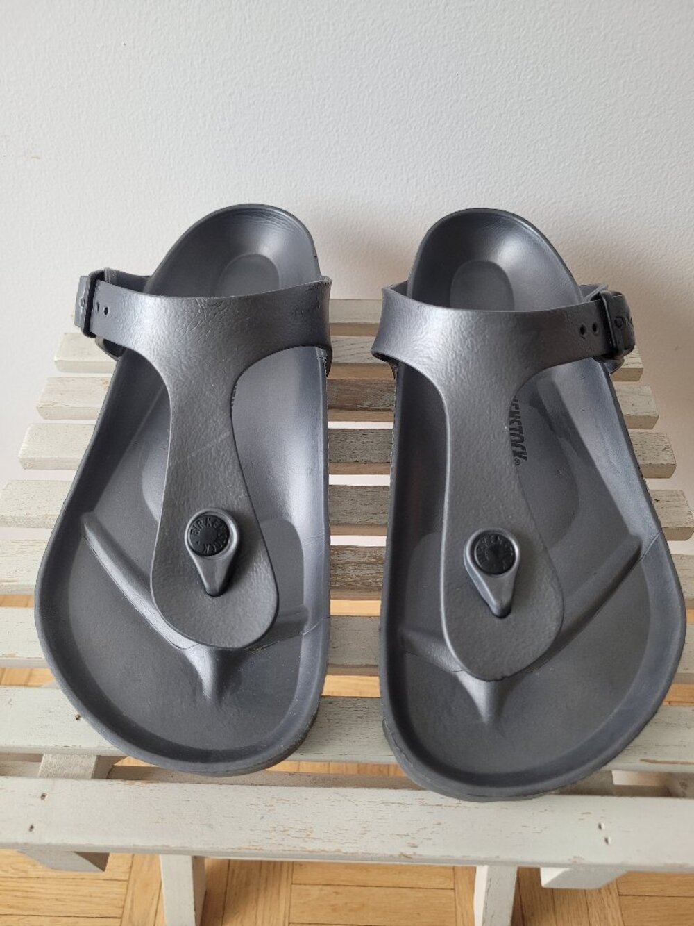 Birkenstock Gizeh Essentials Eva Steel Grey Sandals-Size 40